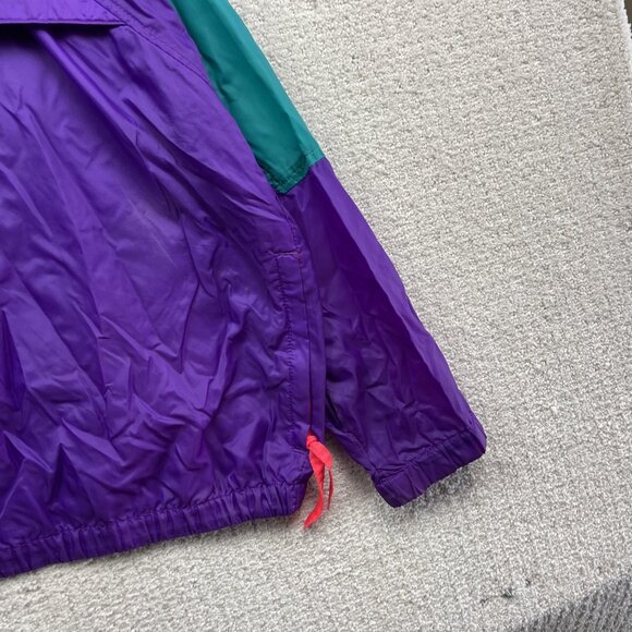 Vintage Columbia Radial Sleeve Neon Color Purple Jacket Windbreaker Men's Size L - Picture 4 of 13